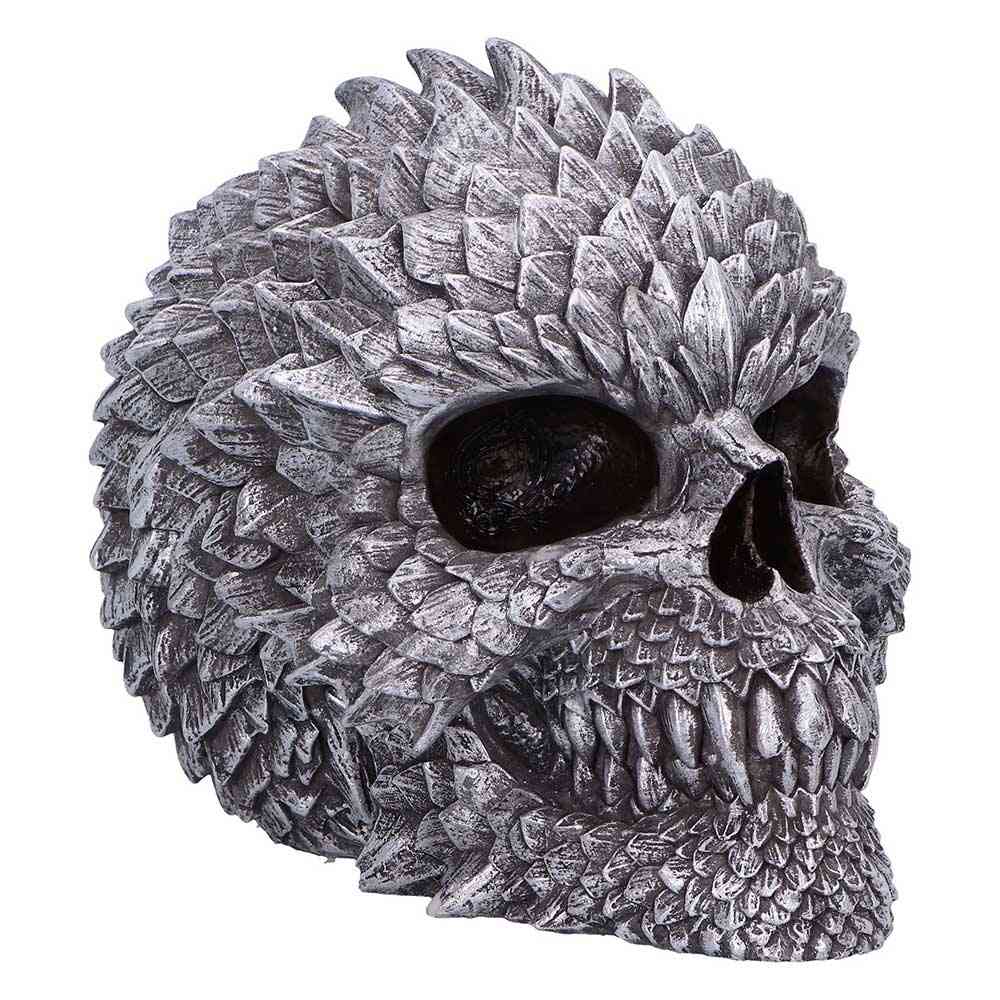 Nemesis Now - Scaled Remains Figurine - Skull - Grey